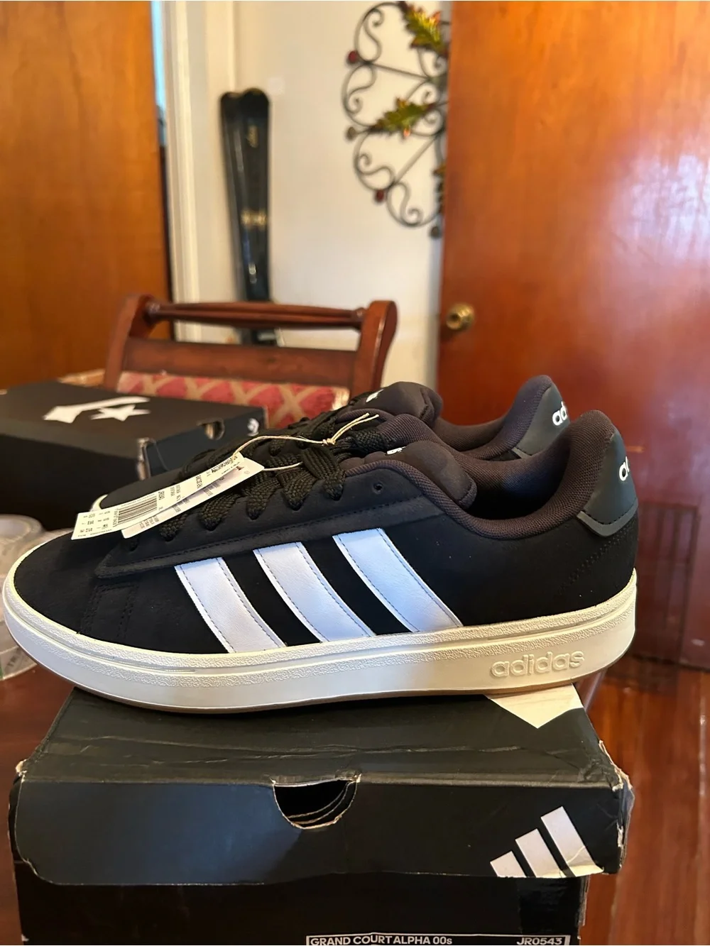 adidas Grand Court Alpha Men’s Sneakers - Black with White Midsole